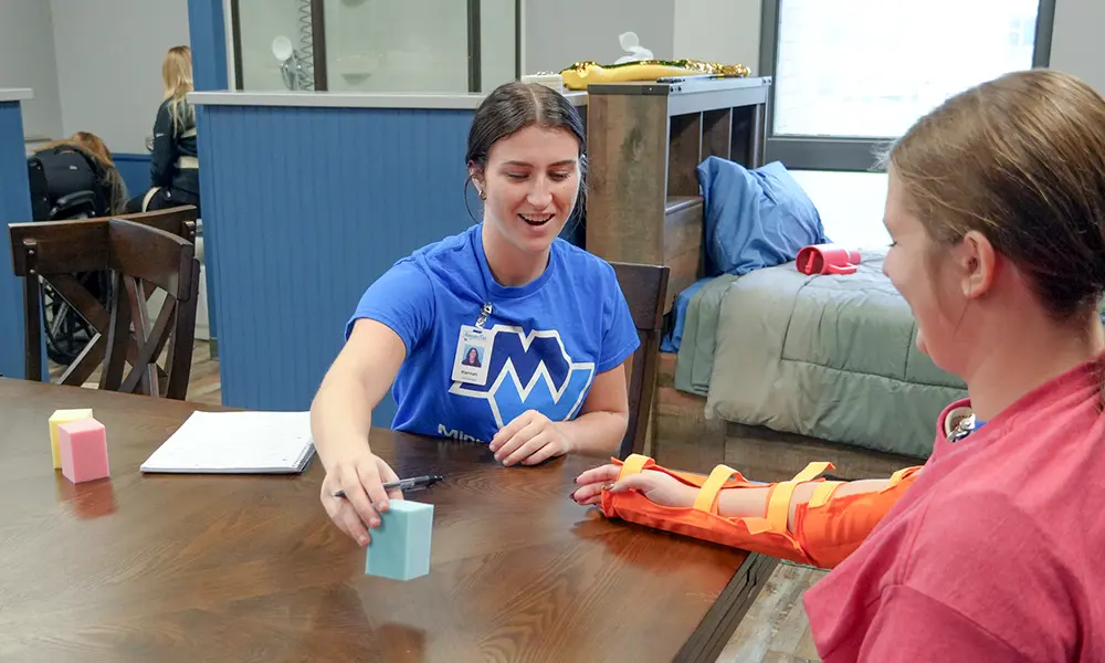 Students simulating an OTA experience